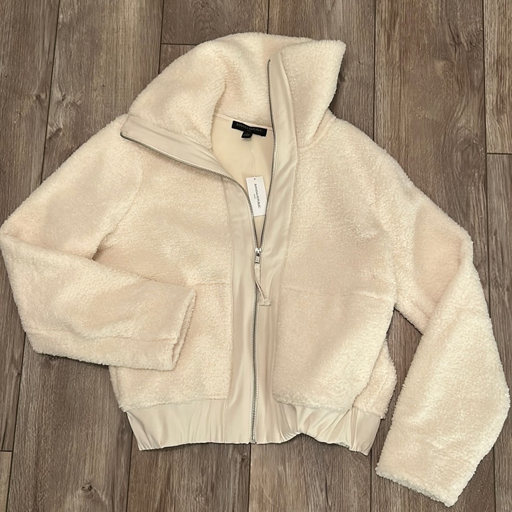 Sherpa Full Zip Jacket Banana Republic